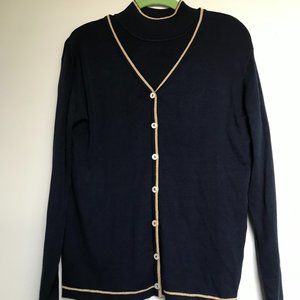 2 piece Saks Fifth Avenue Folio Collection Sweater and Shirt size L